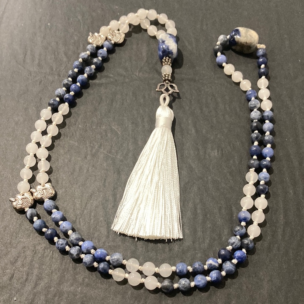 Hand knotted beaded mala
